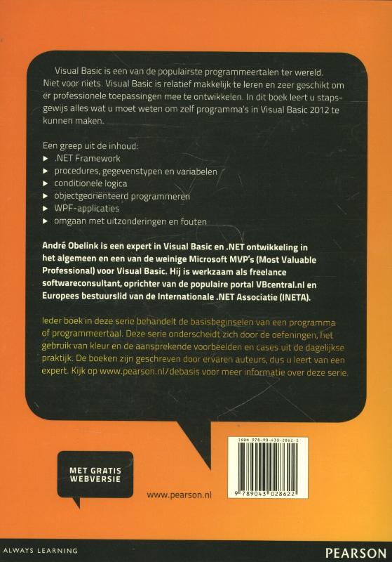 Achterkant van Visual Basic 2012