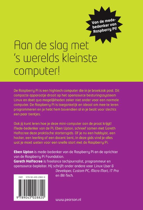 Achterkant van Raspberry pi startersgids
