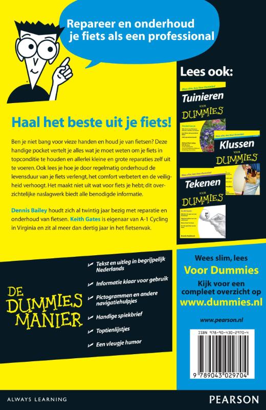 Achterkant van Je fiets repareren en onderhouden voor dummies