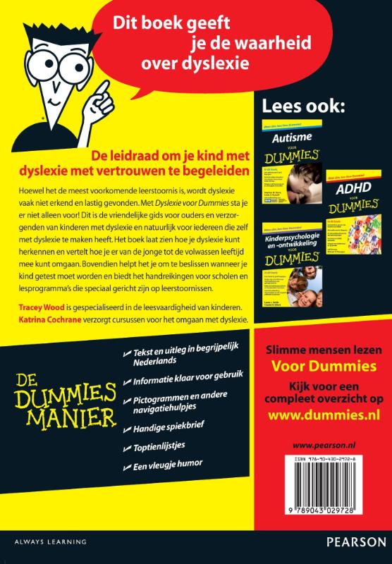 Achterkant van Dyslexie voor dummies