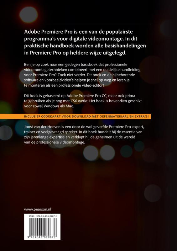 Achterkant van Premiere pro
