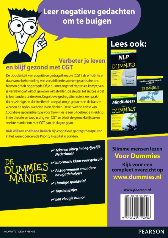 Achterkant van Cognitieve gedragstherapie voor dummies