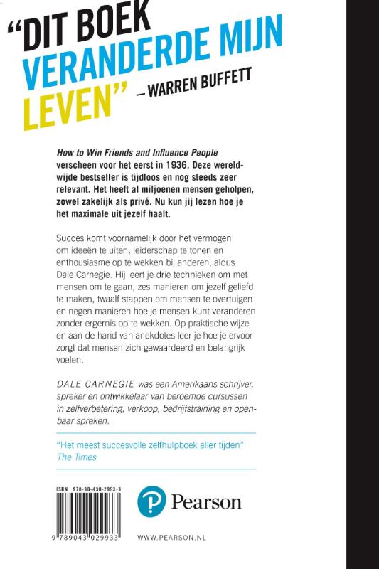 Achterkant van Hoe je vrienden maakt en mensen beinvloedt