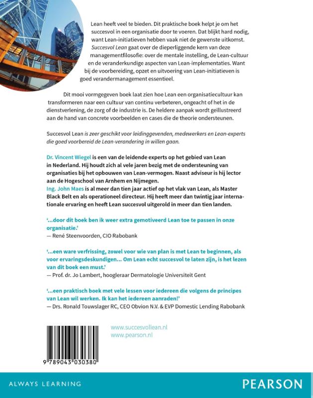 Achterkant van Succesvol Lean