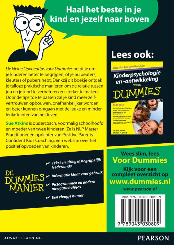 Achterkant van De kleine opvoedtips voor Dummies