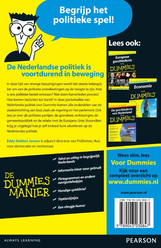 Achterkant van Nederlandse politiek voor Dummies