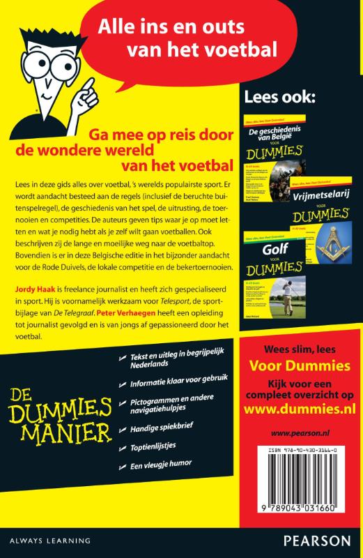 Achterkant van Voetbal voor Dummies