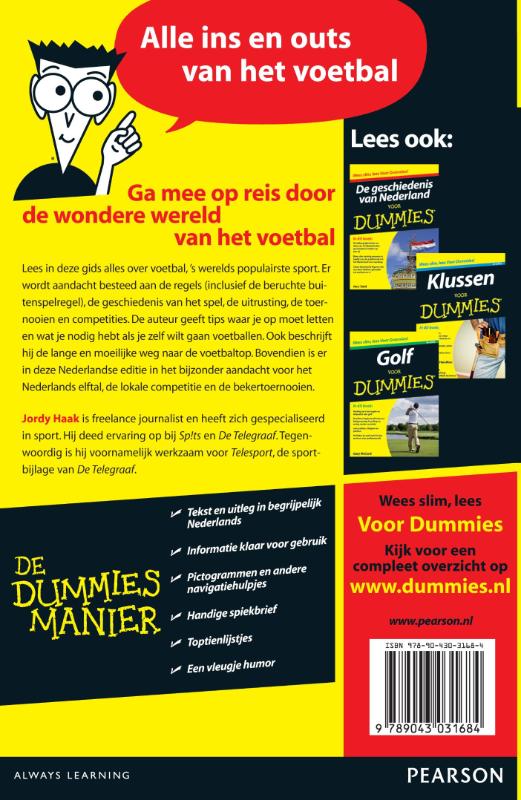 Achterkant van Voetbal voor Dummies