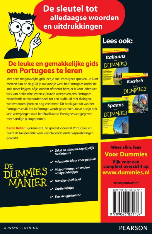 Achterkant van Portugees voor Dummies