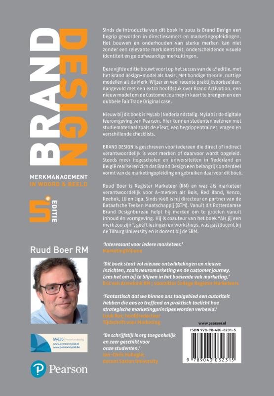 Achterkant van Brand design met