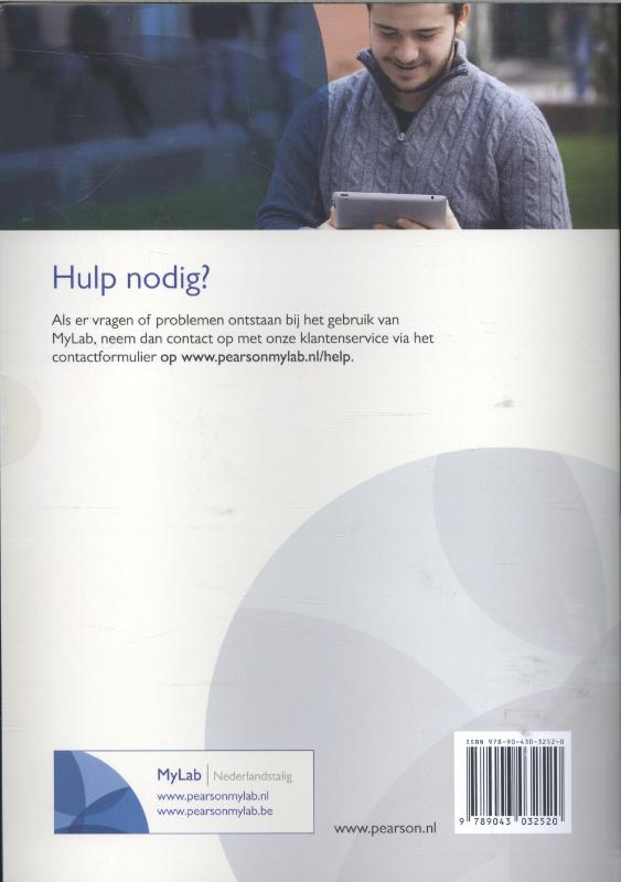 Achterkant van Management en Organisatie, toegangscode MyLab NL