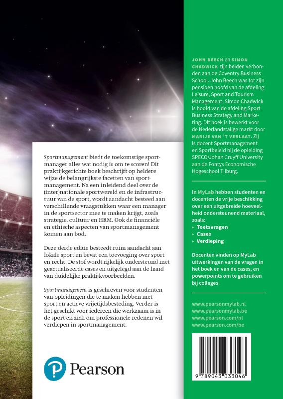 Achterkant van Sportmanagement