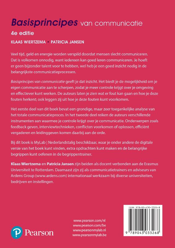 Achterkant van Basisprincipes van communicatie