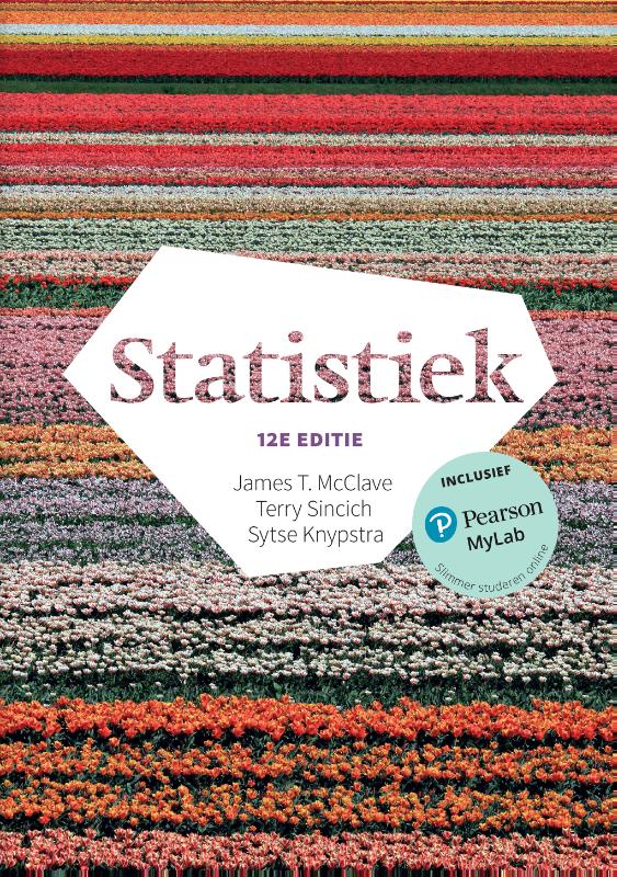 Achterkant van Statistiek, 12e editie met MyLab NL toegangscode