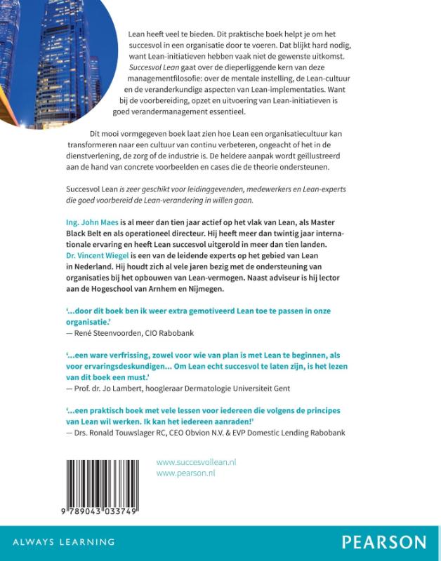 Achterkant van Succesvol Lean
