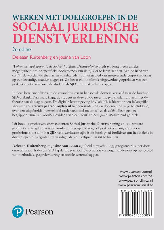 Achterkant van Werken met doelgroepen in de sociaal juridische dienstverlening