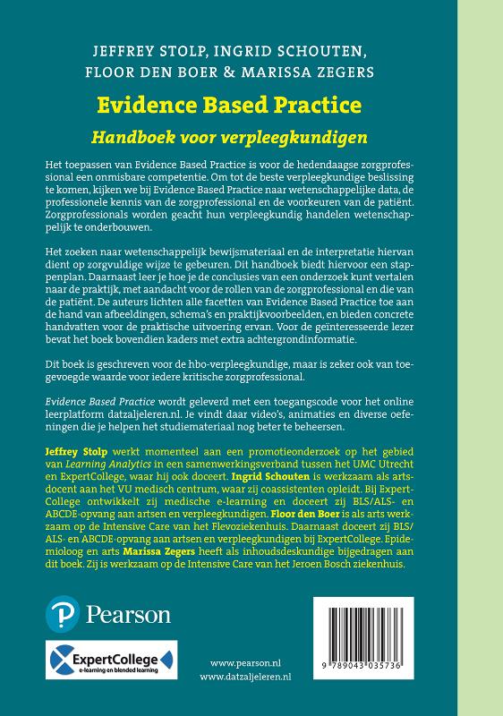 Achterkant van Evidence based practice