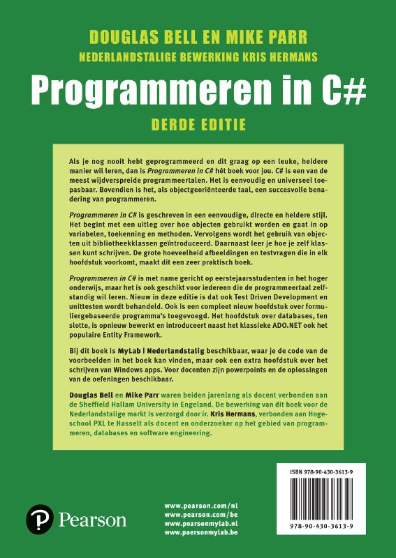 Achterkant van Programmeren in C#