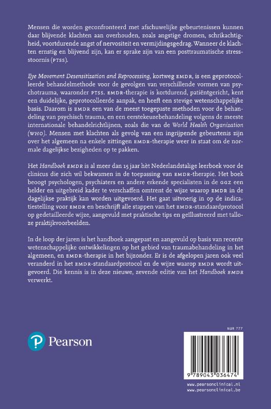 Achterkant van Handboek EMDR