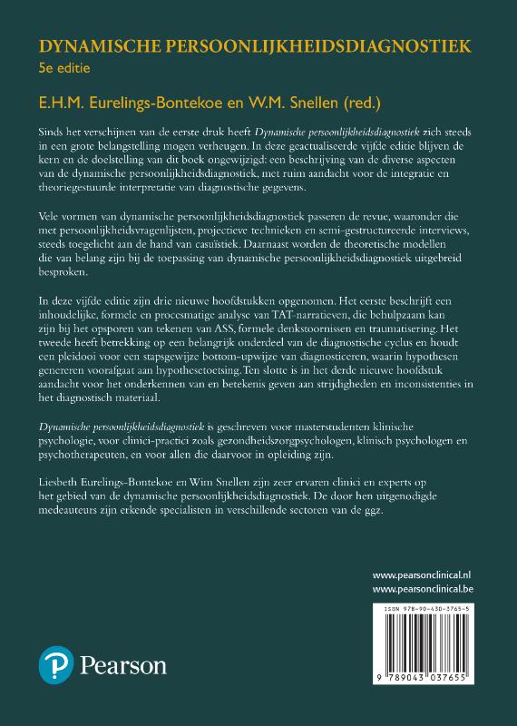 Achterkant van Dynamische persoonlijkheidsdiagnostiek