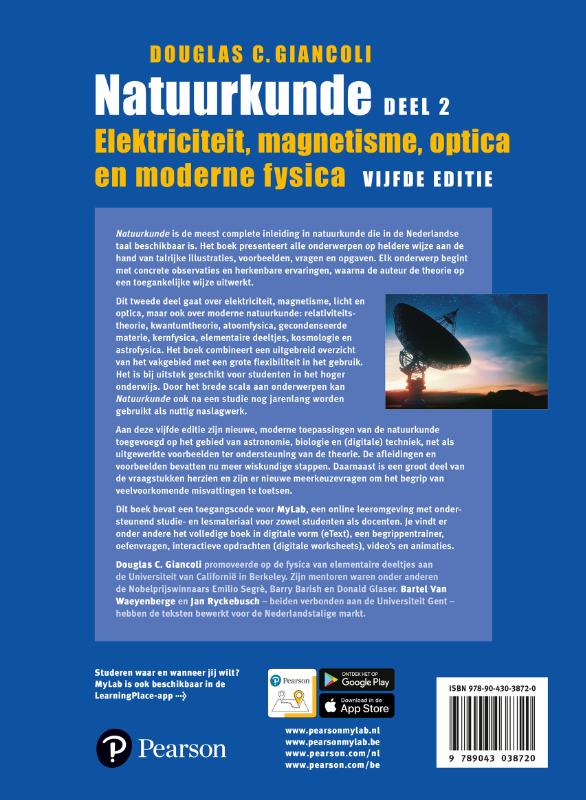 Achterkant van deel 2 Elektriciteit, magnetisme, optica en moderne fysica