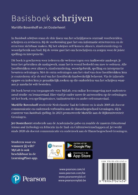 Achterkant van Basisboek schrijven