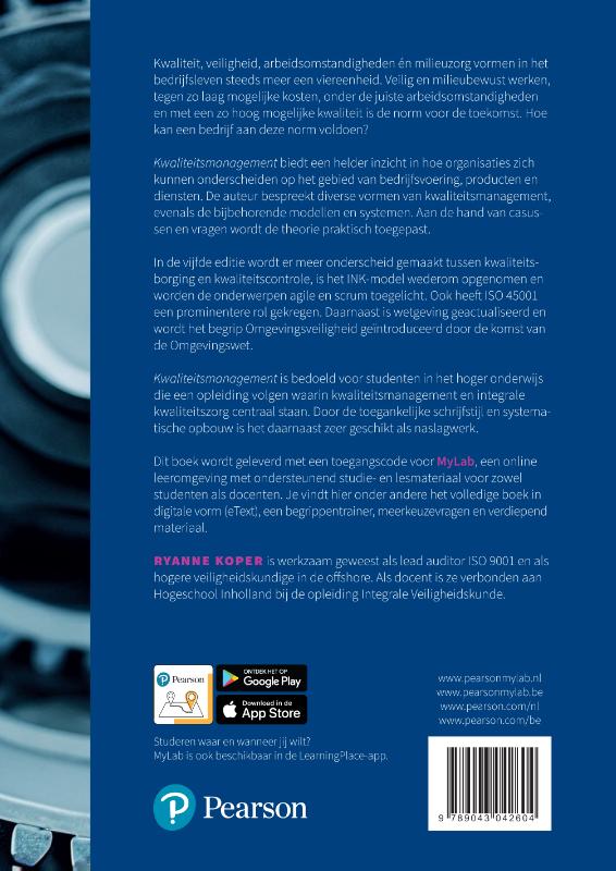 Achterkant van Kwaliteitsmanagement