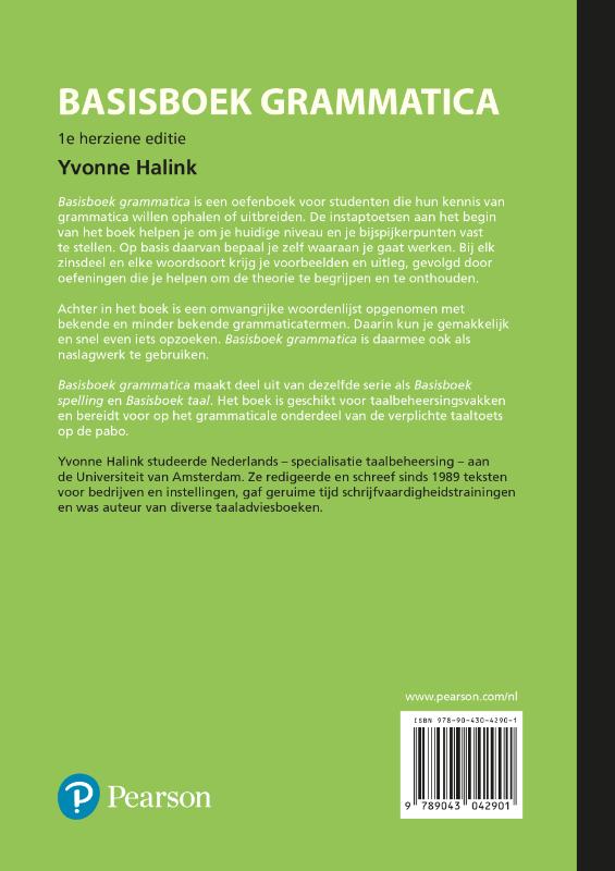 Achterkant van Basisboek grammatica