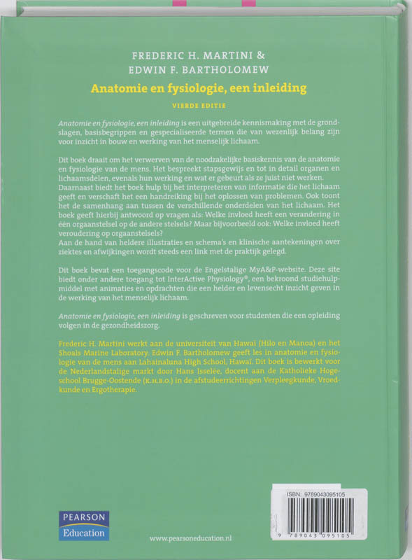 Achterkant van Anatomie en fysiologie