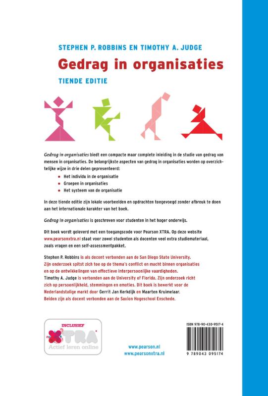 Achterkant van Gedrag in organisaties
