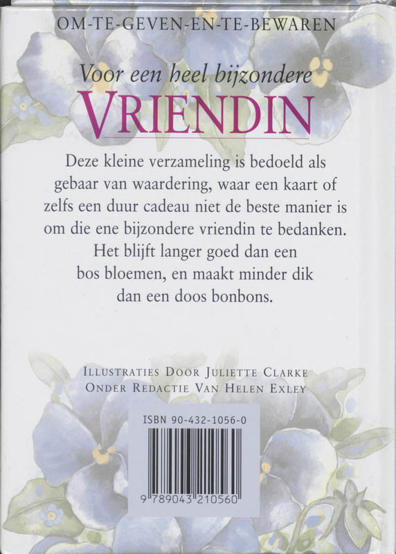 Achterkant van Voor een heel bijzondere vriendin