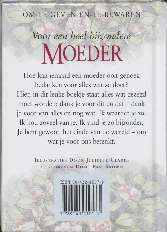 Achterkant van Voor een heel bijzondere moeder