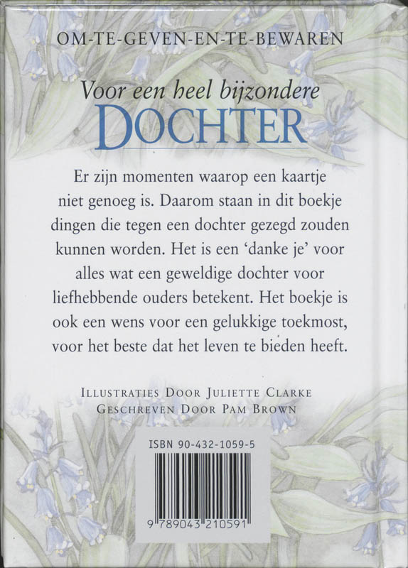 Achterkant van Voor een heel bijzondere dochter