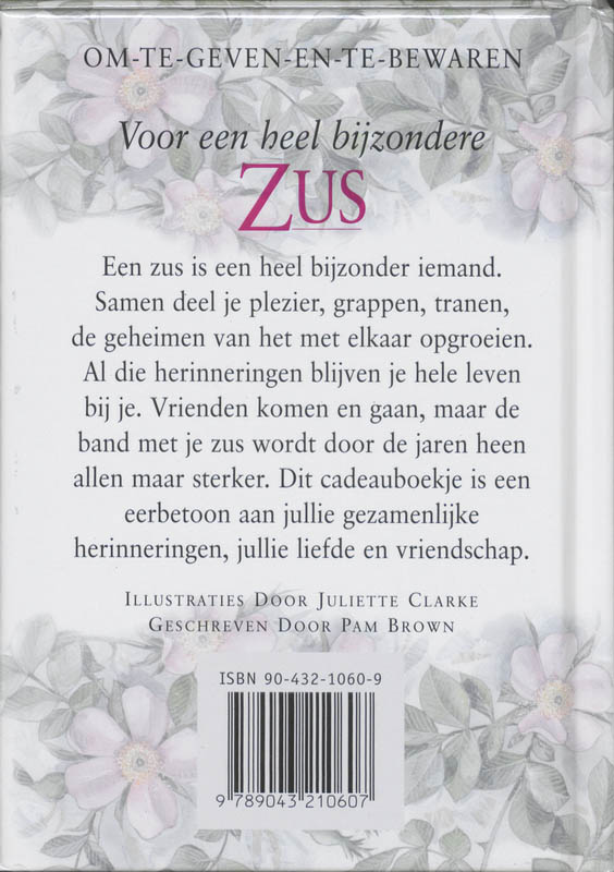 Achterkant van Voor een heel bijzondere zus