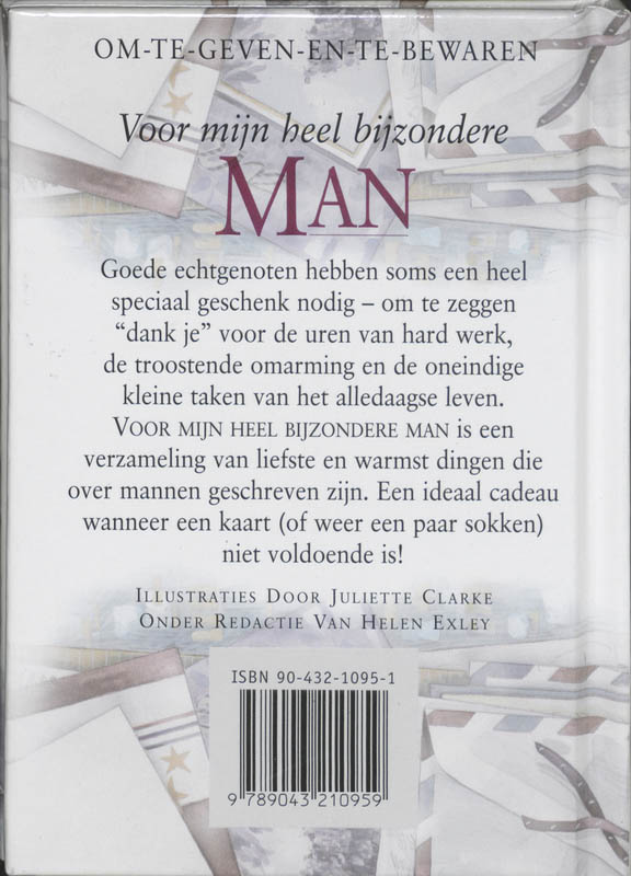 Achterkant van Voor mijn heel bijzondere man