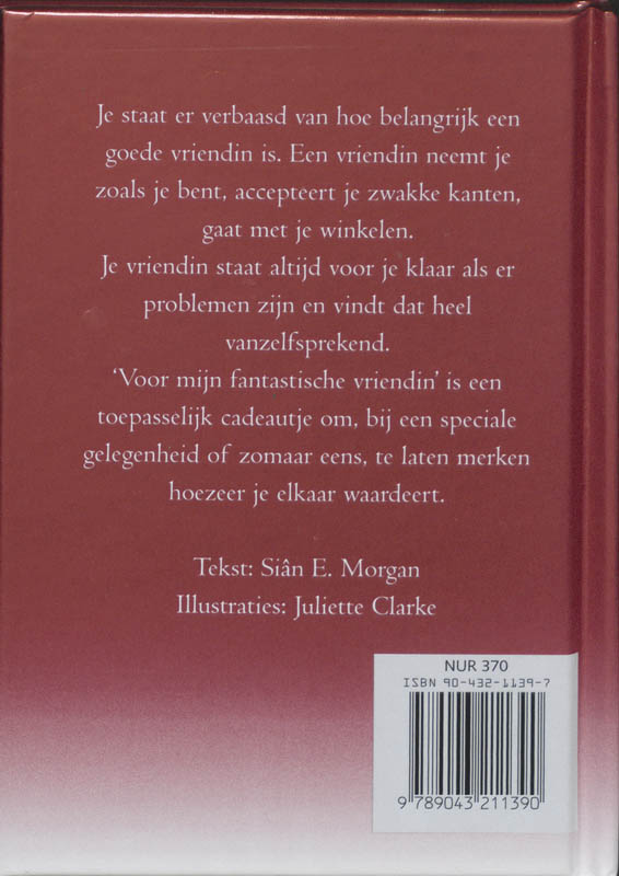 Achterkant van Voor mijn fantastische vriendin
