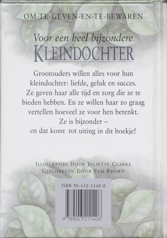 Achterkant van Voor een heel bijzondere kleindochter