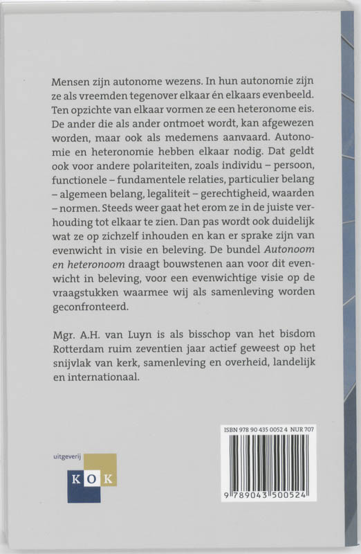 Achterkant van Autonoom en heteronoom