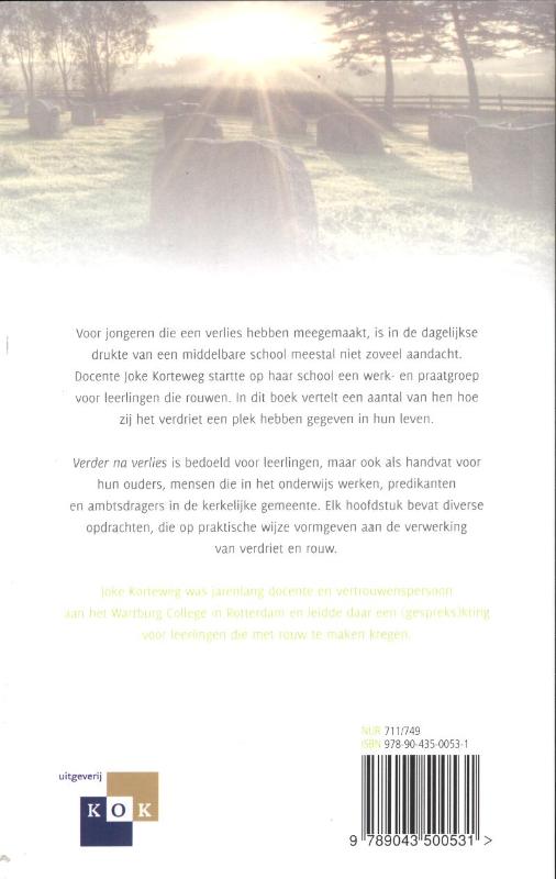 Achterkant van Verder na verlies