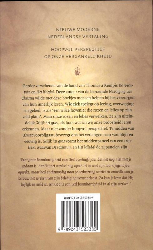 Achterkant van Gelijk het gras