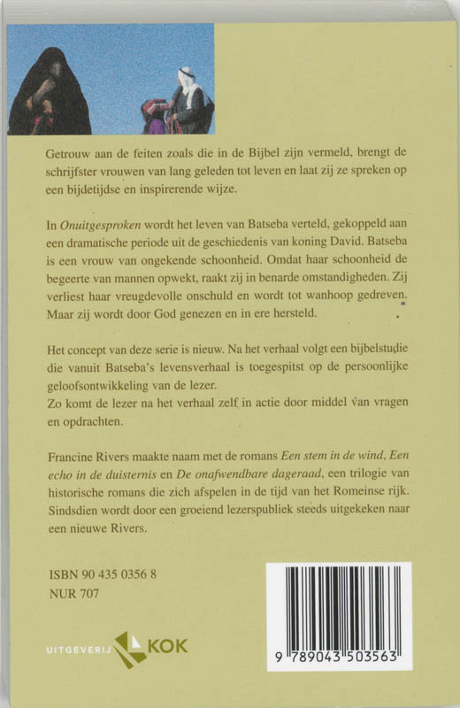 Achterkant van Onuitgesproken