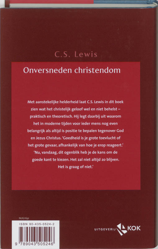 Achterkant van Onversneden Christendom