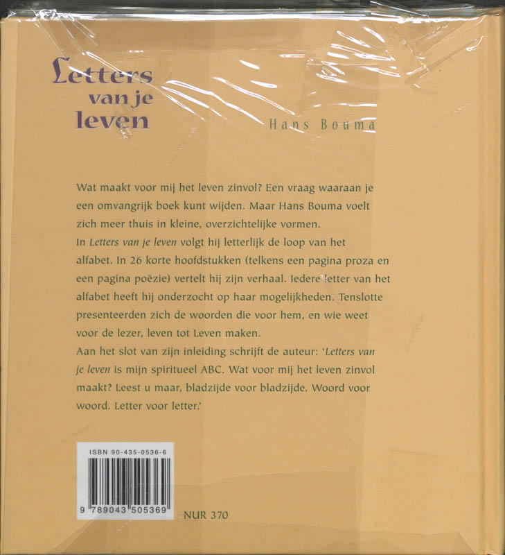Achterkant van Letters van je leven