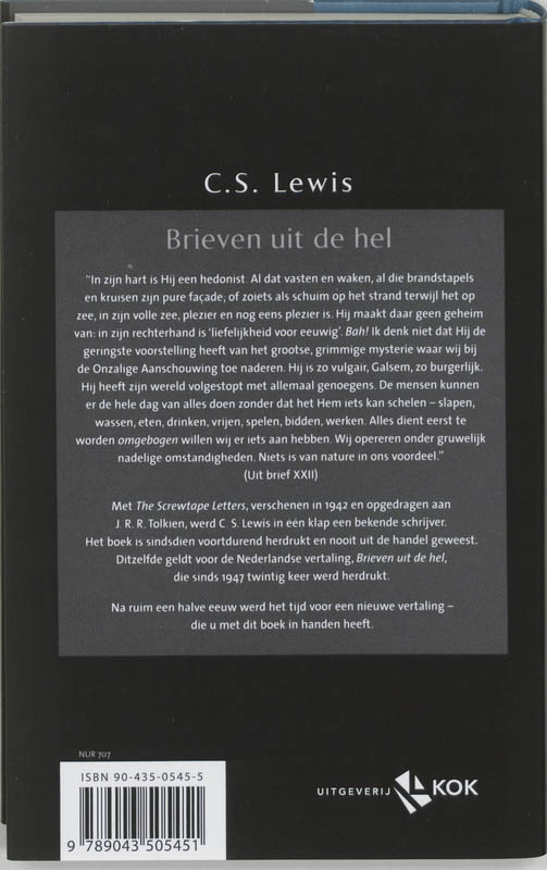 Achterkant van Brieven uit de hel