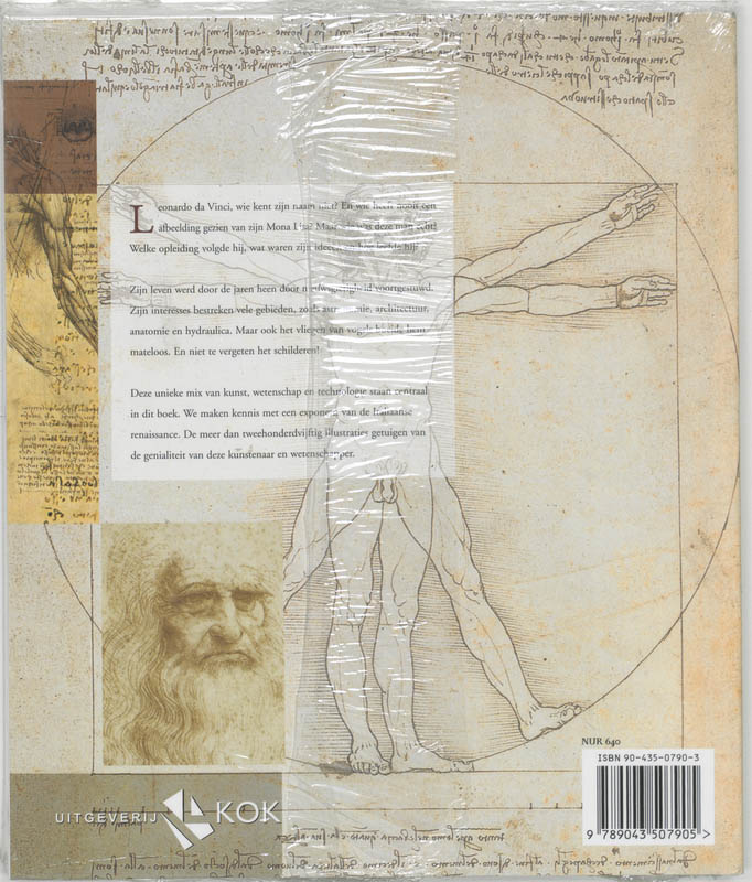 Achterkant van Leonardo kunst en wetenschap
