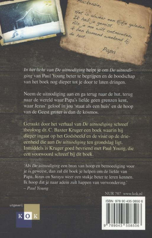 Achterkant van In het licht van De uitnodiging