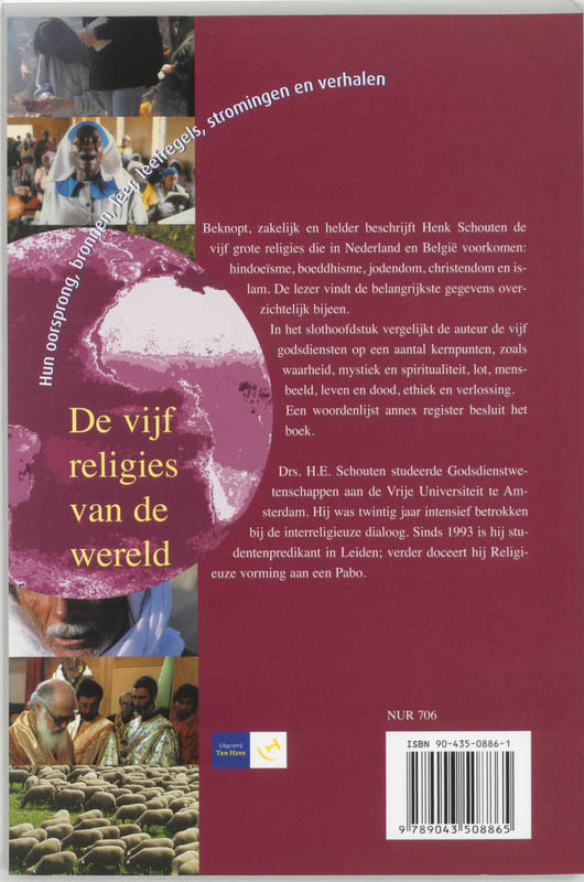 Achterkant van De vijf religies van de wereld