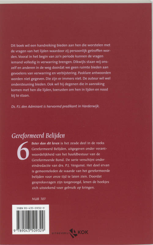Achterkant van Beter dan dit leven