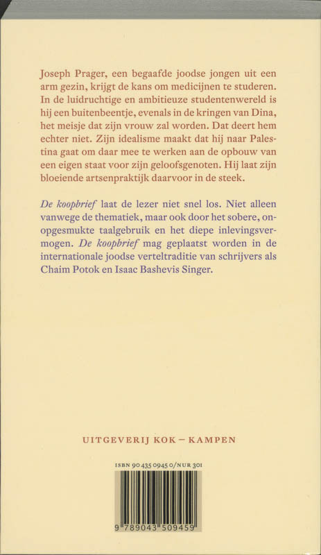 Achterkant van De koopbrief