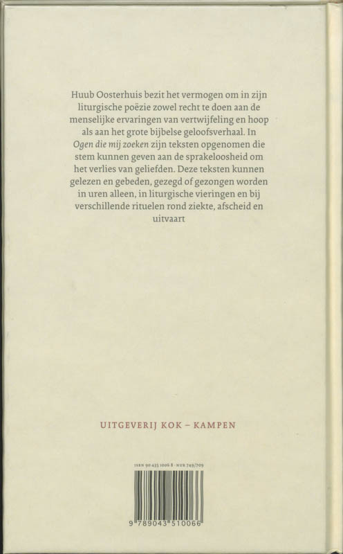 Achterkant van Ogen die mij zoeken